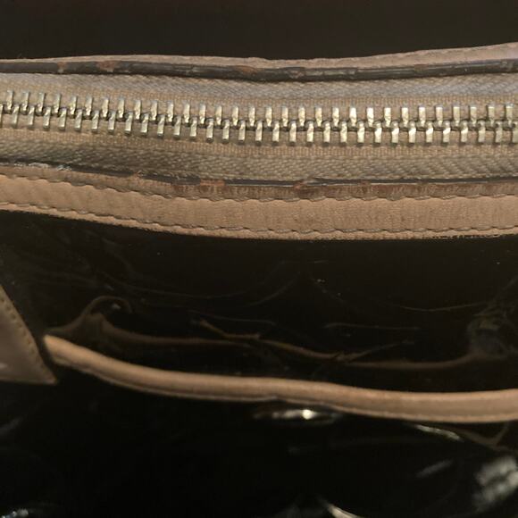 Coach Satchel Bag F25189 Signature Stripe Embossed Peyton Patent Leather - Picture 13 of 16